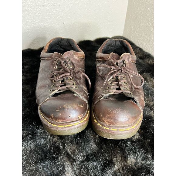 Dr Martens Oxford Mens Chunky Brown Leather 8312 England Shoes Size 11 main image 5
